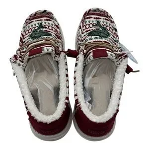 Hey Dude Wally Merry Fishmas Sweater Loafers Mens 11 Red Green Christmas Slip On Hey Dude | Shoes | Hey Dude Wally Merry Fishmas Sweater  main image 3